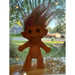 Vintage Troll Doll With Rainbow Hair 4"